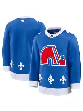 Colorado Avalanche Heritage Nordiques Retro Hockey Jersey - NWT - BLANK Jersey